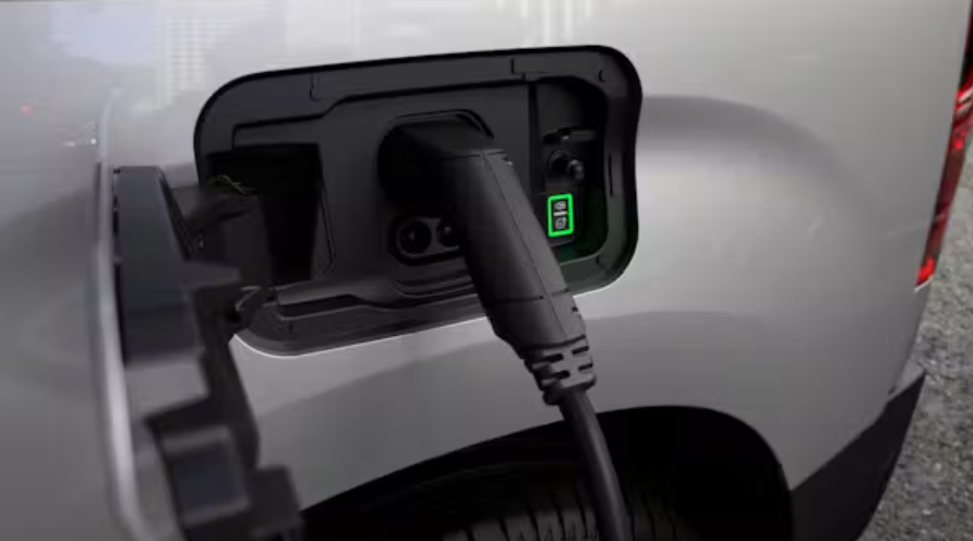 Electric van charging port